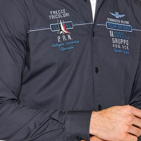Koszula Męska Aeronautica Militare CA1203CT2941 Granatowa
