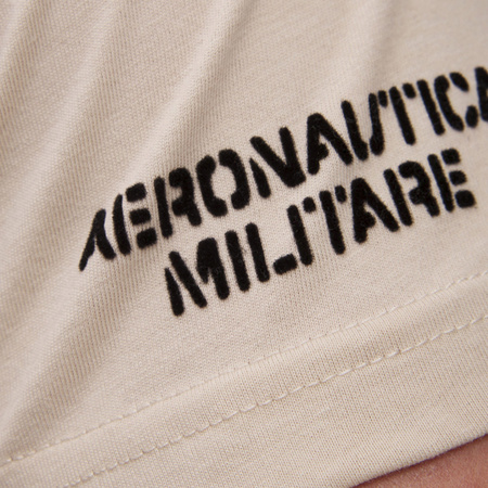 T-shirt Męski Aeronautica Militare 242TS2325J641 Beżowy