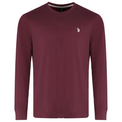 Longsleeve U.S. POLO ASSN. 11C022 98826 Bordowy