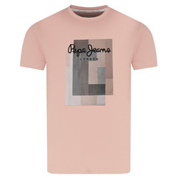 T-shirt Męski PEPE JEANS Oldwive PM508942 Różowy