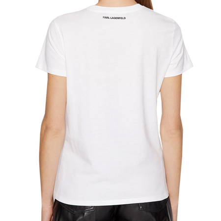 T-shirt KARL LAREGFELD Rhinestone 216W1732 Biały
