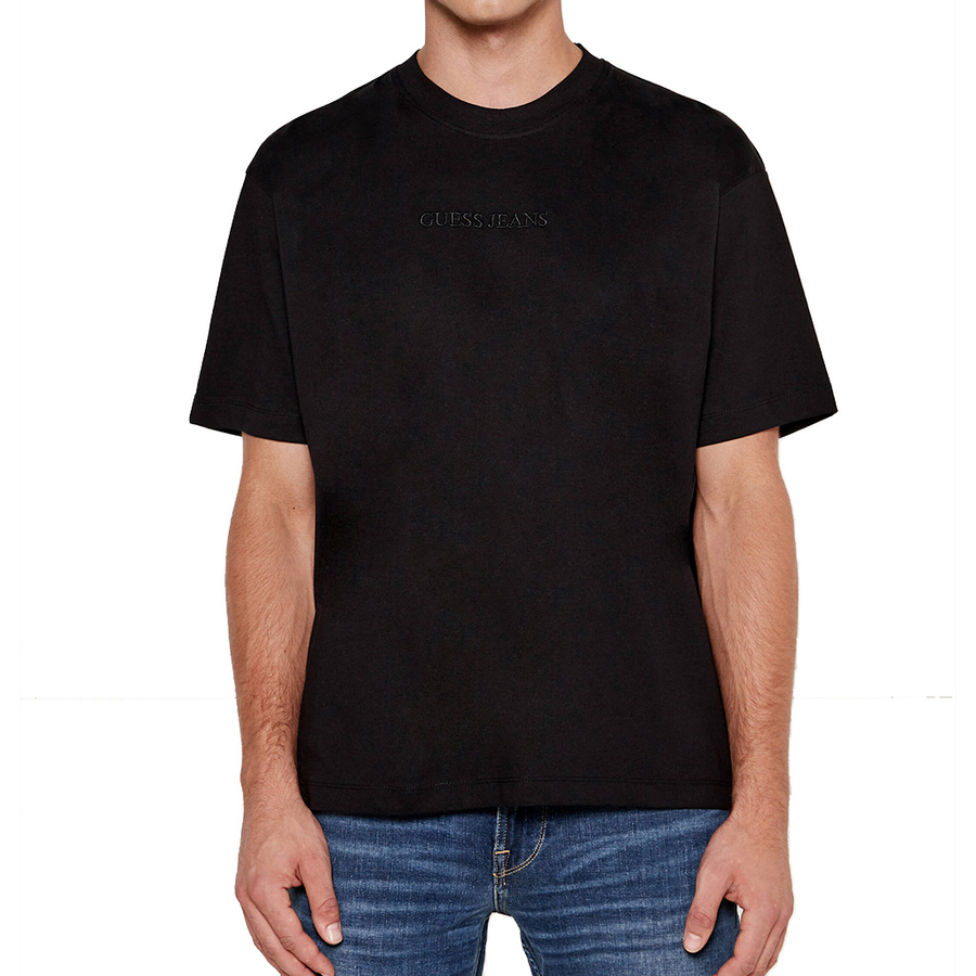 T-shirt Męski GUESS M4YI44 K8FQ4 Oversize Czarny