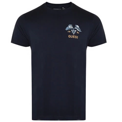 T-Shirt Meski GUESS Logo M2RI16 K8FQ1 Granatowy