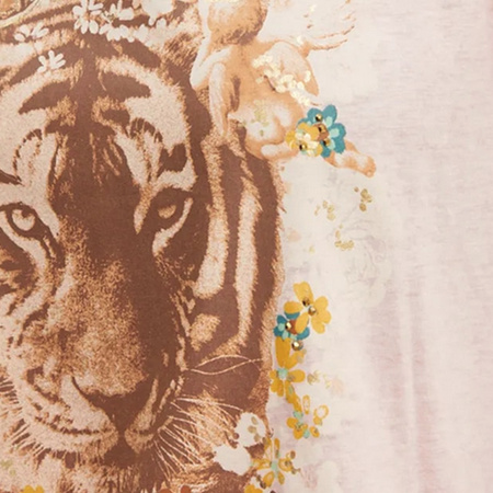 T-shirt Damski GUESS Logo W4BI42 K9SN1 Różowy