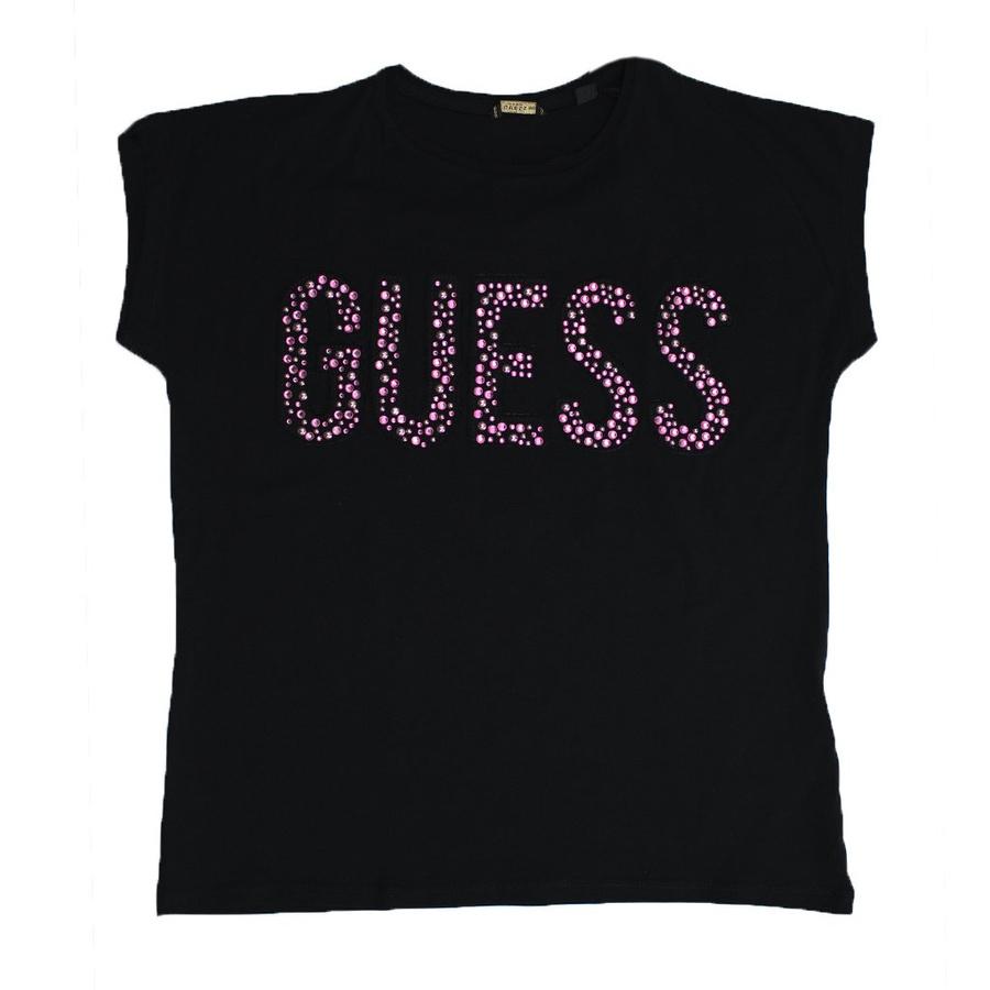 T-shirt Dzieciecy GUESS J1RI26 K6YW1 Czarny