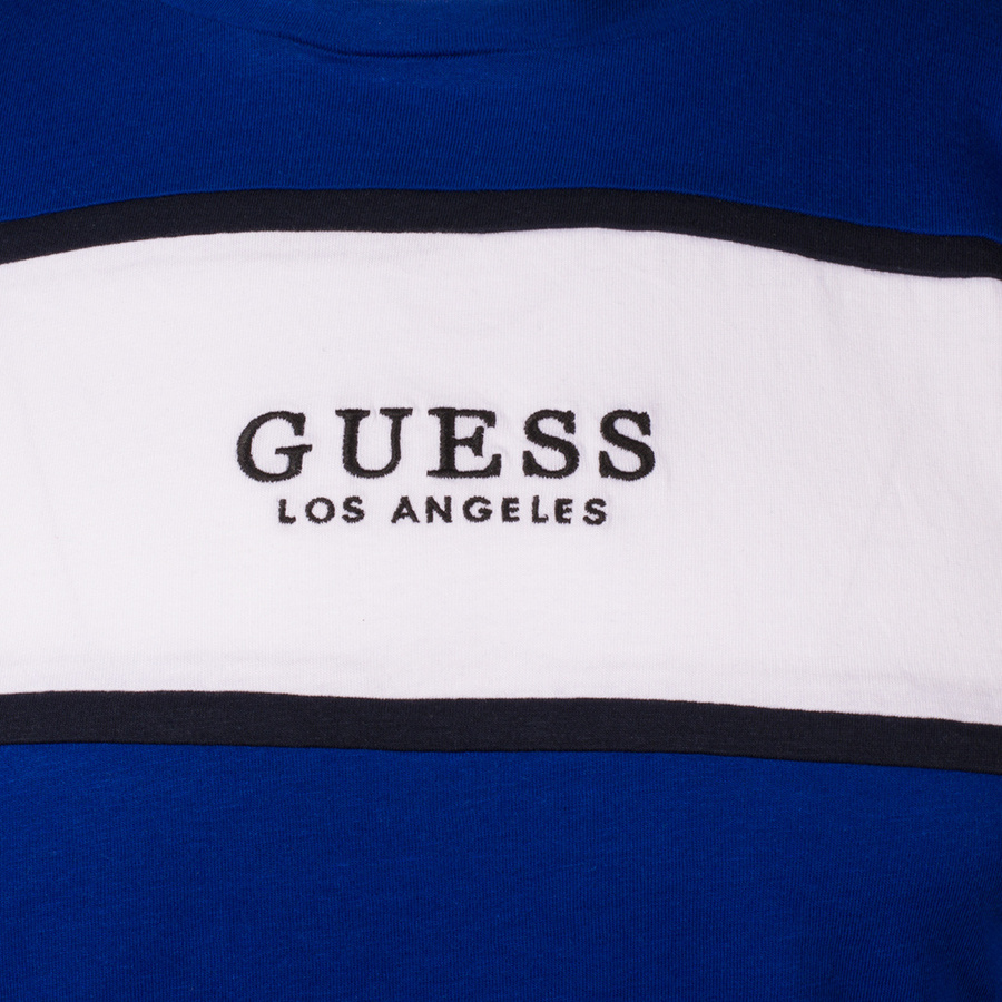 T-Shirt Męski GUESS Logo X40I06 KBR42 Niebieski