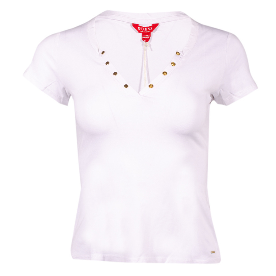 T-Shirt Damski GUESS Logo M1RI32 J1311 Biały