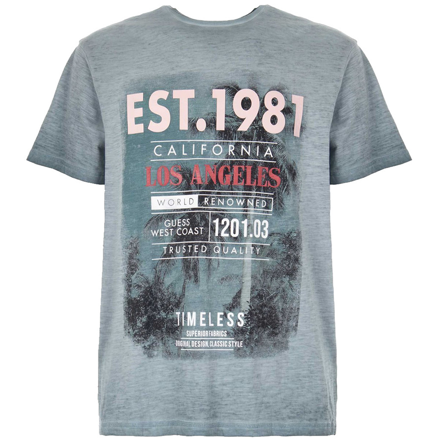 T-Shirt Męski GUESS Logo M3GI17K6XN4 Niebieski