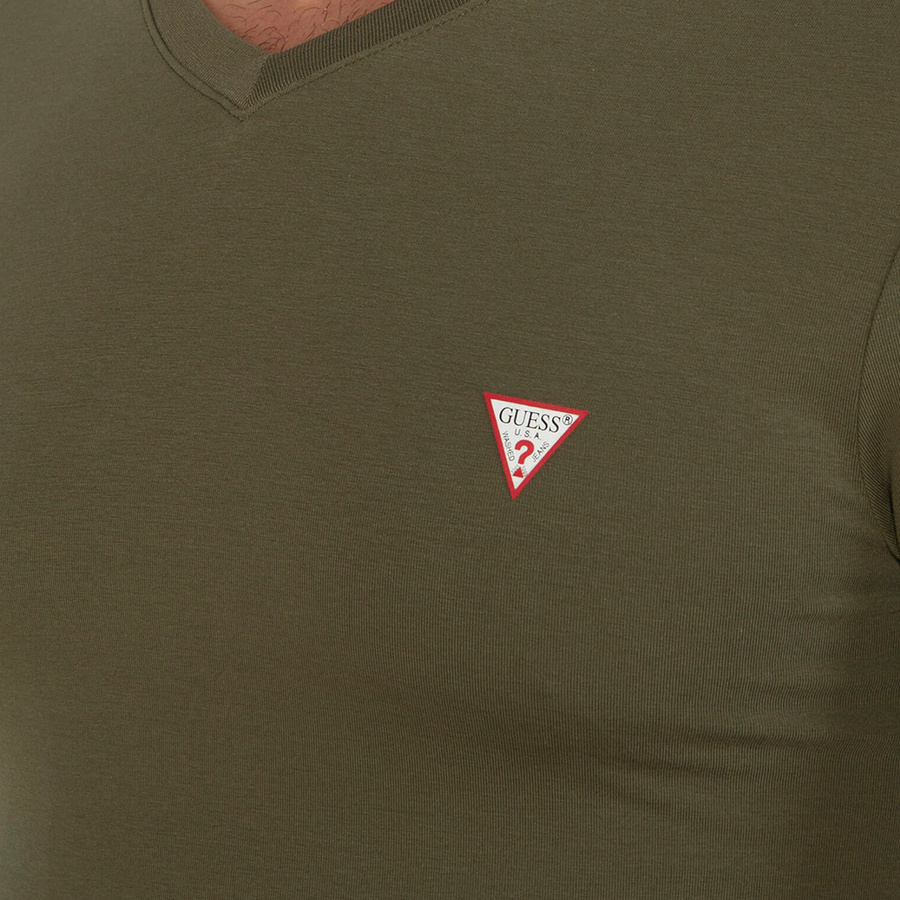 T-shirt GUESS M2YI32 J1314 Zielony Slim Fit