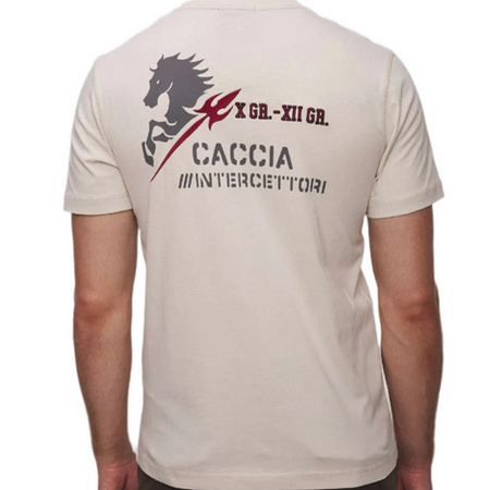 T-shirt Męski Aeronautica Militare 242TS2326J641 Beżowy