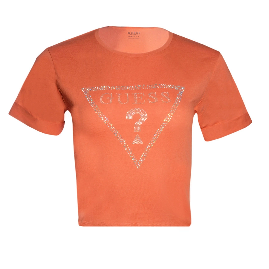 Top T-shirt Damski GUESS S1GI31 KAK90 Pomarańczowy