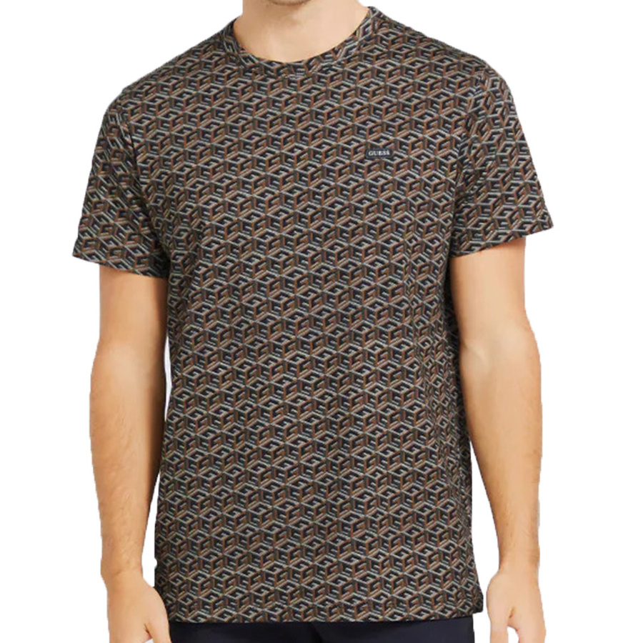 T-shirt GUESS Brown Monogram Logo M3GI26 K8FQ4