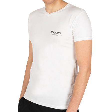 T-shirt Męski ICEBERG ICE1UTS02 Biały Slim Fit