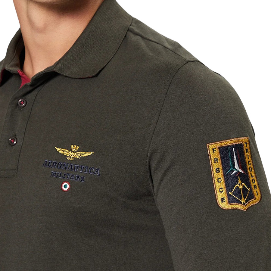 Koszulka Polo Aeronautica Militare 242PO1816J558 Khaki
