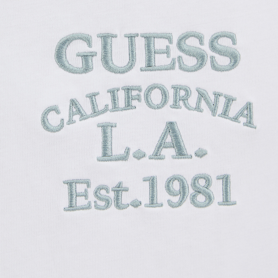 T-shirt Męski Logo GUESS M5RI35 K8FQ4 Biały