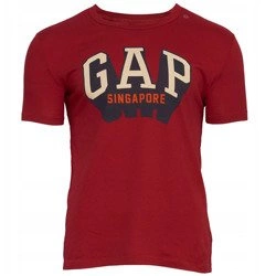 T-shirt Męski GAP Singapore 641284 Czerwony
