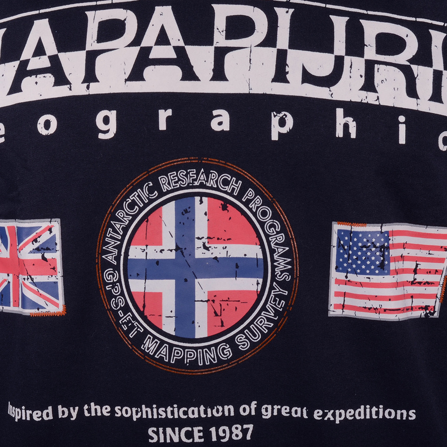 Bluza Męska NAPAPIJRI Print N0YH4U Granatowa