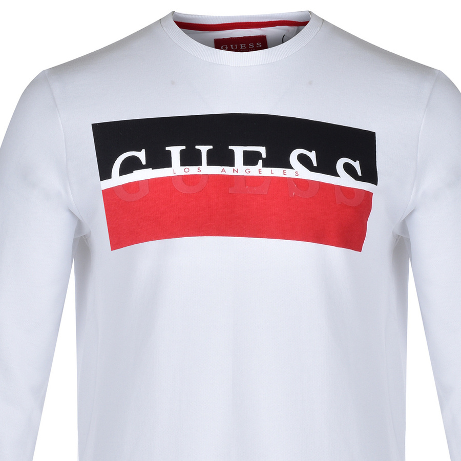 Bluza Męska GUESS Bastian M0YQ31 K7ON0 Biała