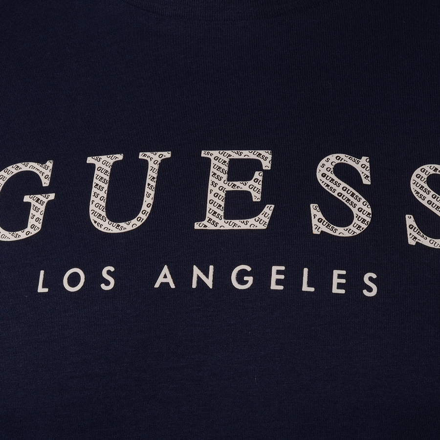 T-Shirt Męski GUESS Logo X3RI01 KAK90 Granatowy