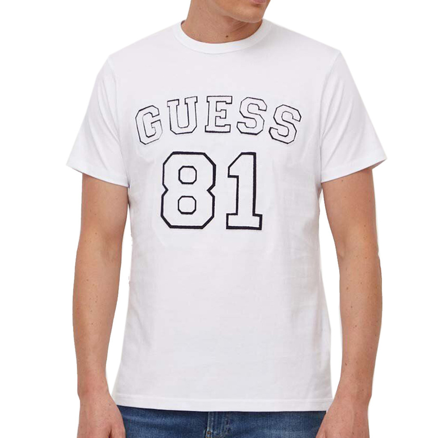 T-Shirt Męski GUESS Logo M4RI22 K8FQ4 Biały