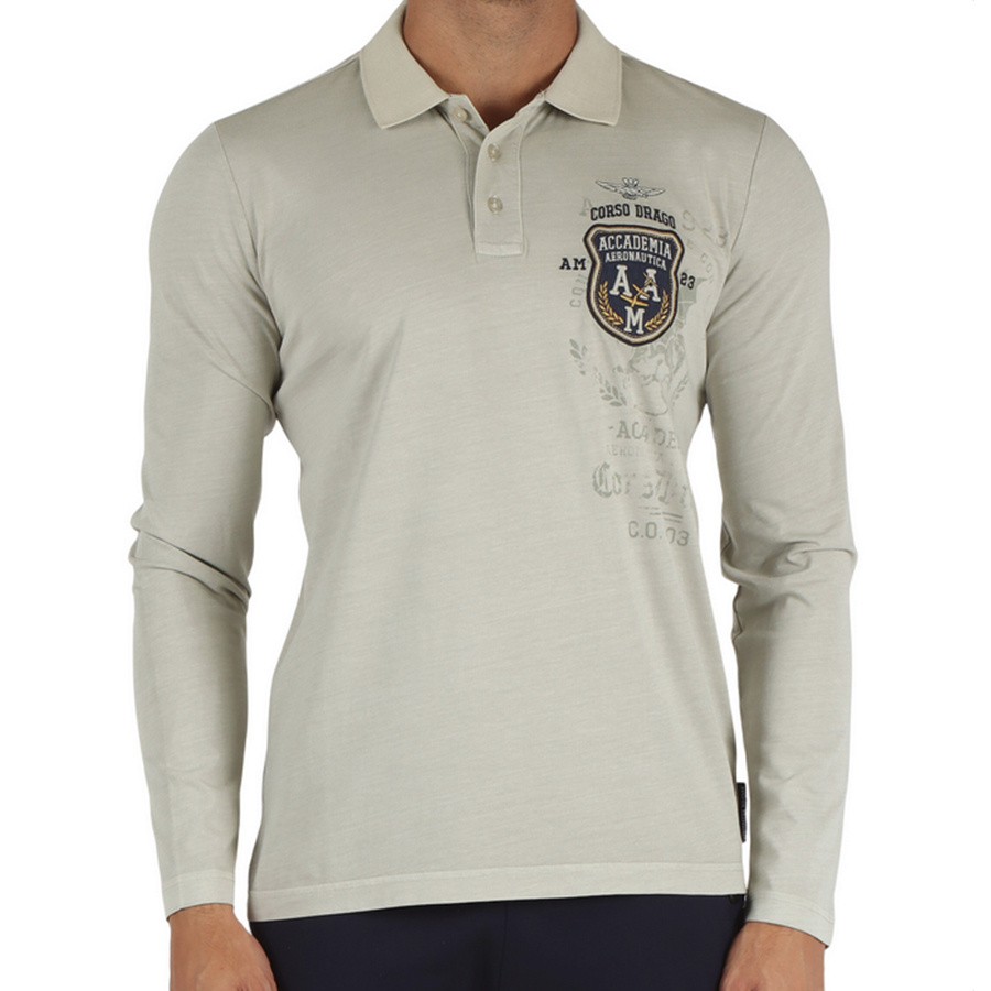 Koszulka Polo Aeronautica Militare 242PO1798J652 Beżowy
