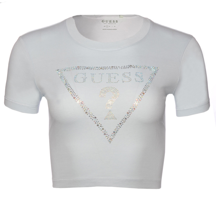 Top T-shirt Damski GUESS K73I56 K8HM0 Błękitny
