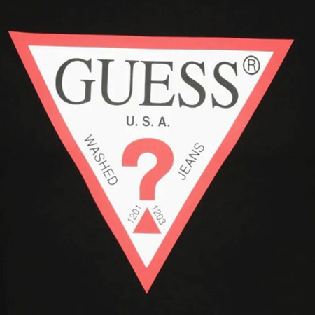 Bluza Męska GUESS LOGO Slim Fit Czarna