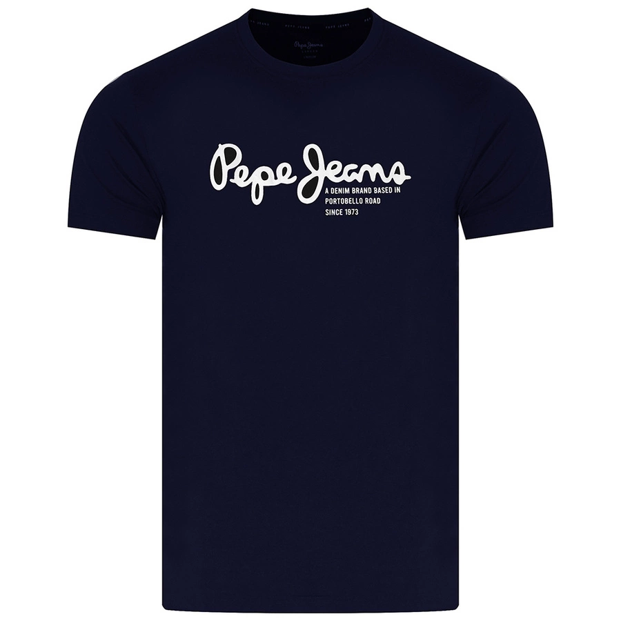 T-shirt Męski PEPE JEANS Oldwive PM508942 Granat