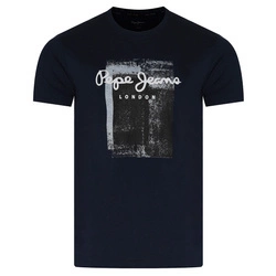 T-shirt Męski PEPE JEANS Oldwive PM508942 Granat