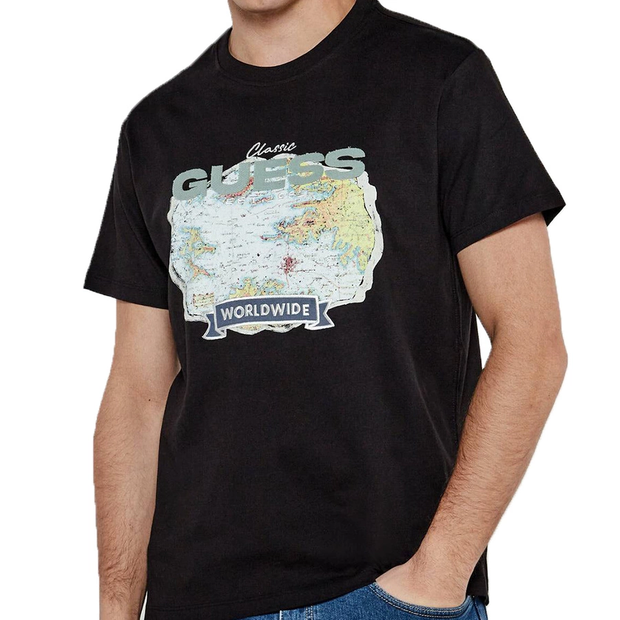 T-Shirt Męski GUESS M5RI10 I3Z14 Czarny