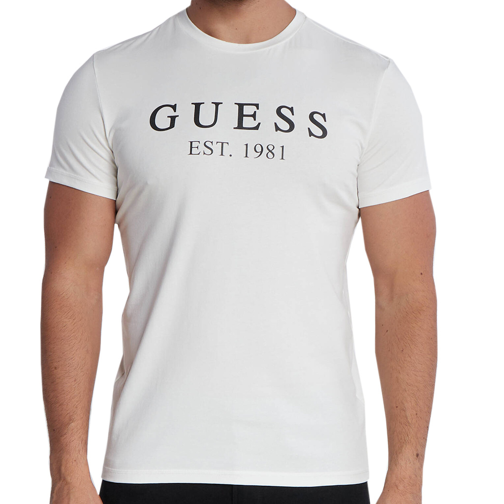 T-Shirt Męski GUESS Logo U3BI22 K6YW0 Biały