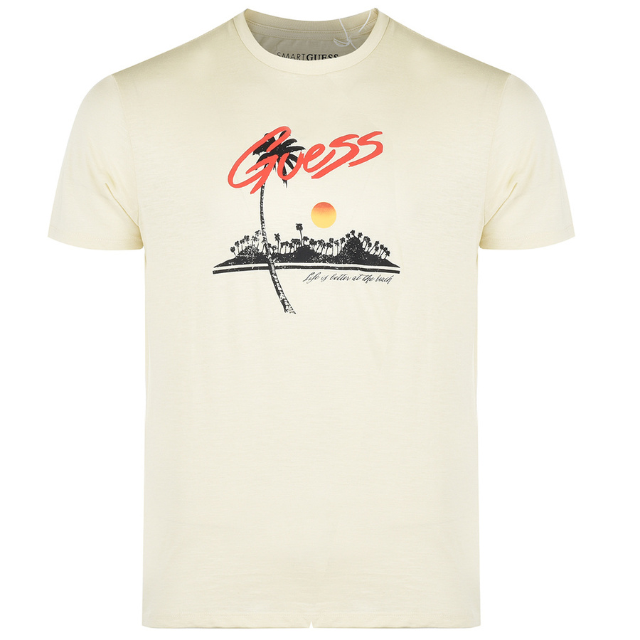 T-shirt GUESS Surfer Life Tee M2GI08 J1311 Beżowy
