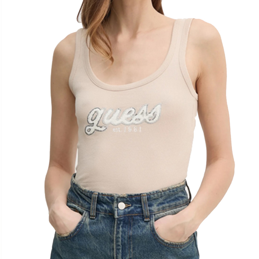 Top Damski GUESS W5RP03 KA0H1 Beżowy
