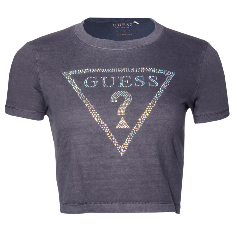 Top T-shirt Damski GUESS K73I56 K8HM0 Grafitowy
