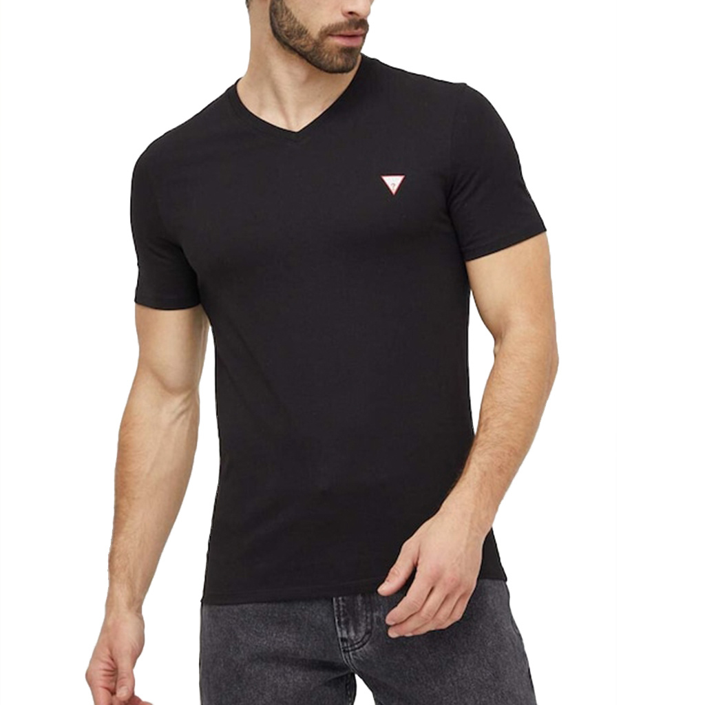 T-Shirt Męski GUESS M2YI37 I3Z14 Czarny Szpic