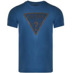 T-Shirt Męski GUESS Logo M1RI28 J1311 Niebieski
