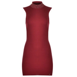 Sukienka Dzianinowa GUESS Q20K15 Z0615 Bordowy