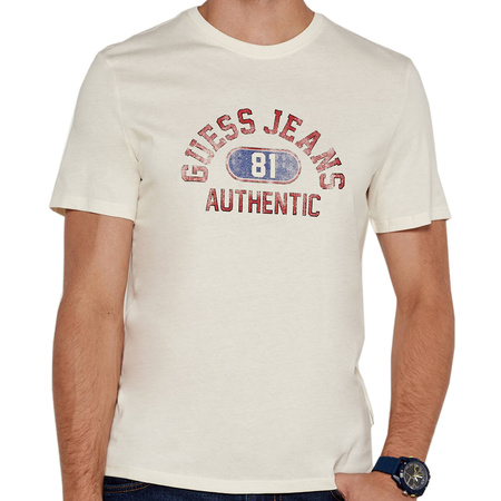 T-shirt Męski GUESS JEANS M4BI74 K8HM0 Beżowy