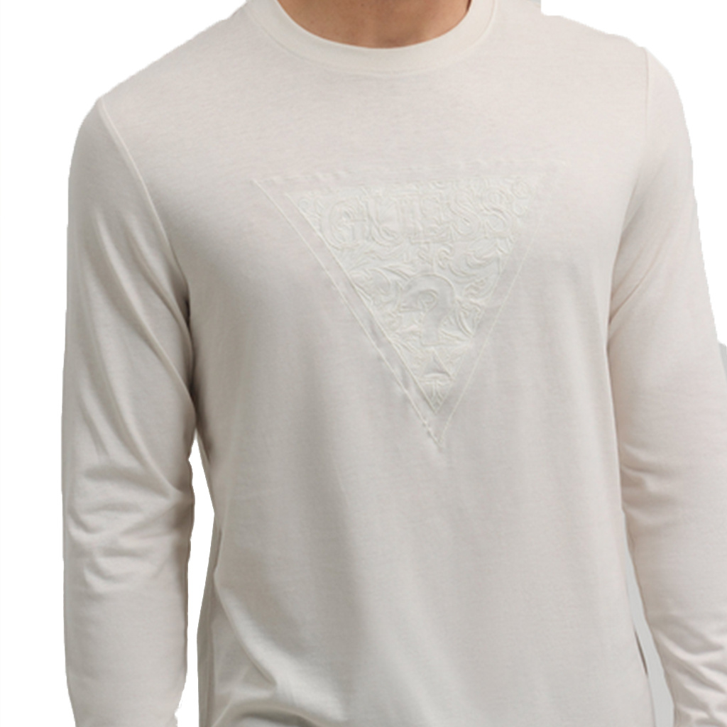 Longsleeve Męski GUESS Logo M4BI53 KCHA1 Beżowy