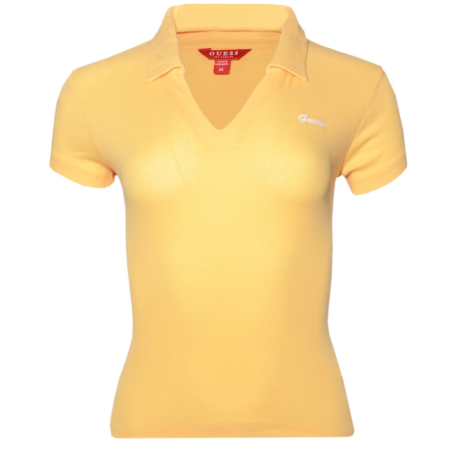 T-Shirt Damski GUESS Logo M1RI32 J1311 Żółty