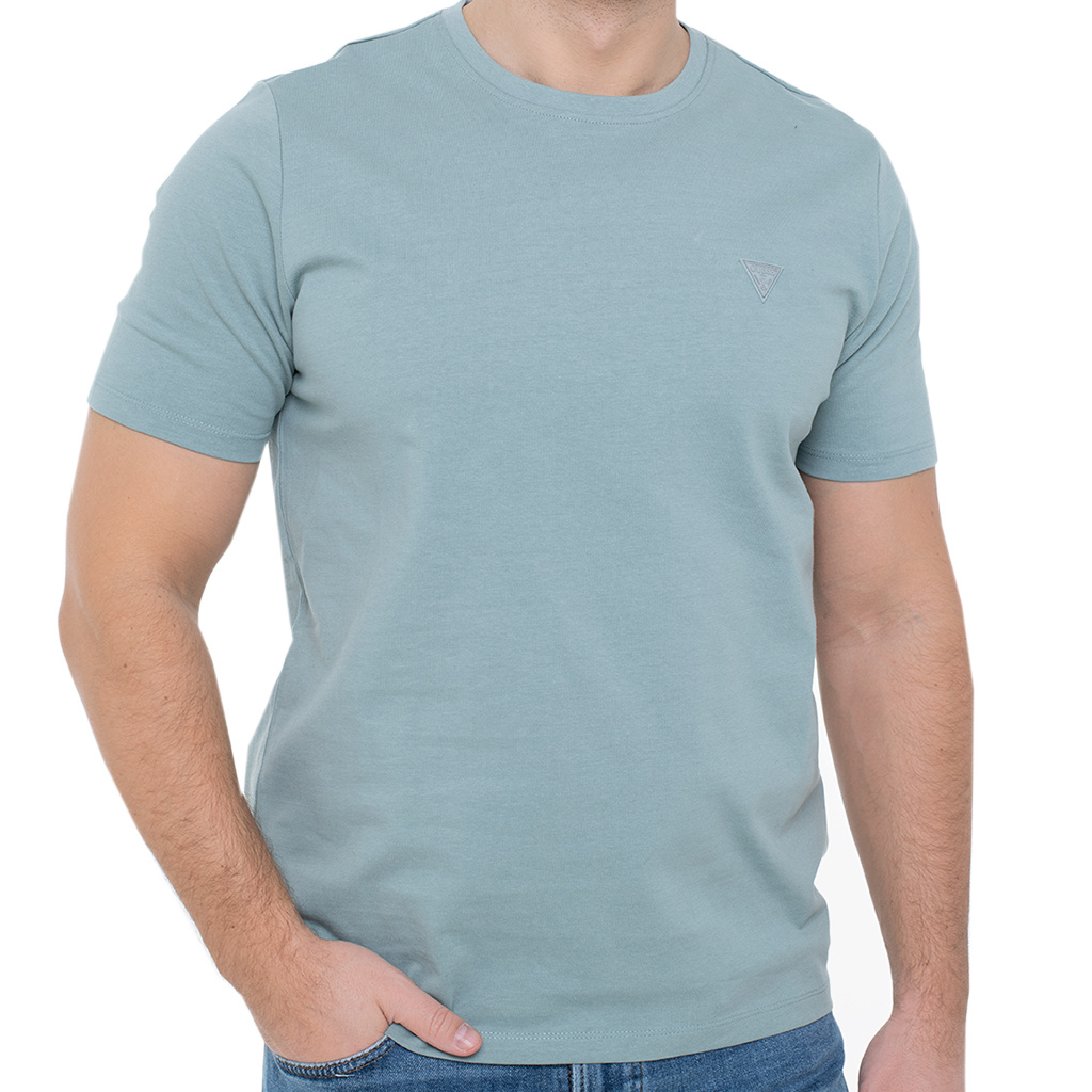 T-shirt Męski GUESS Logo M4YI0A KCCM1 Niebieski