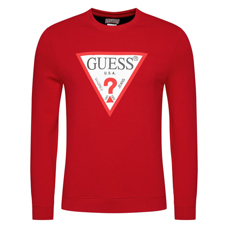 Bluza Męska GUESS LOGO Slim Fit Czerwony