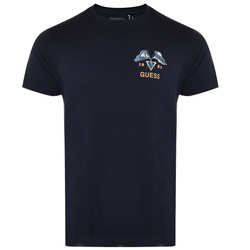 T-Shirt Meski GUESS Logo M2RI16 K8FQ1 Granatowy