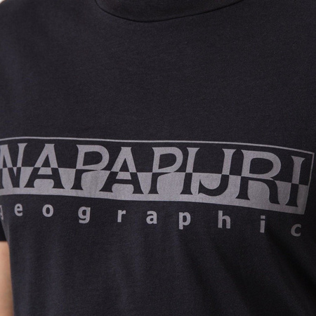 T-SHIRT MĘSKI NAPAPIJRI N0YIJ9 REGULAR FIT CZARNA