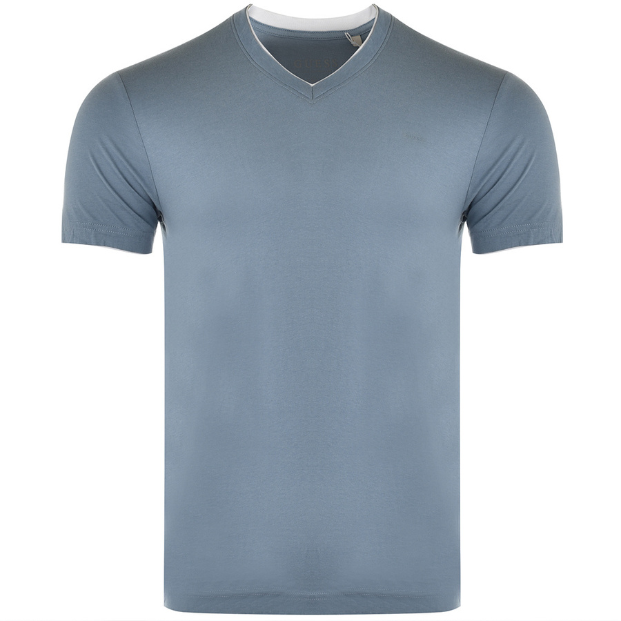 T-shirt Meski GUESS Logo MBBI41 KARC5 Niebieski