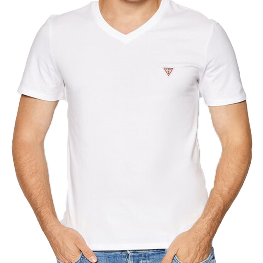 T-Shirt Meski GUESS M1RI37 I3Z11 Bialy Slim Fit