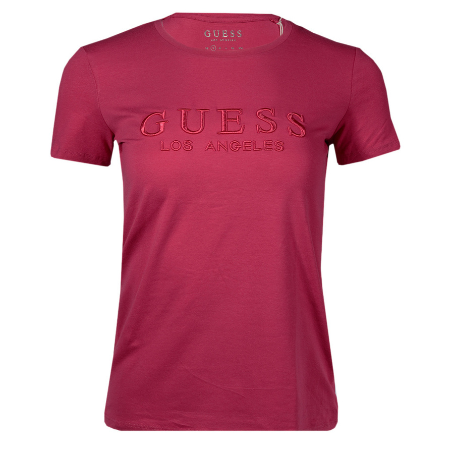 T-Shirt Damski GUESS Logo M1RI28 J1311 Bordowy