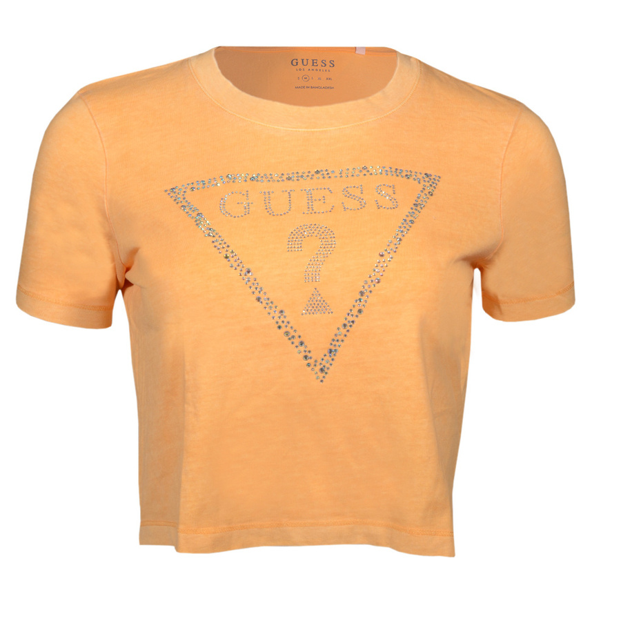 Top T-shirt Damski GUESS K73I56 K8HM0 Żółty