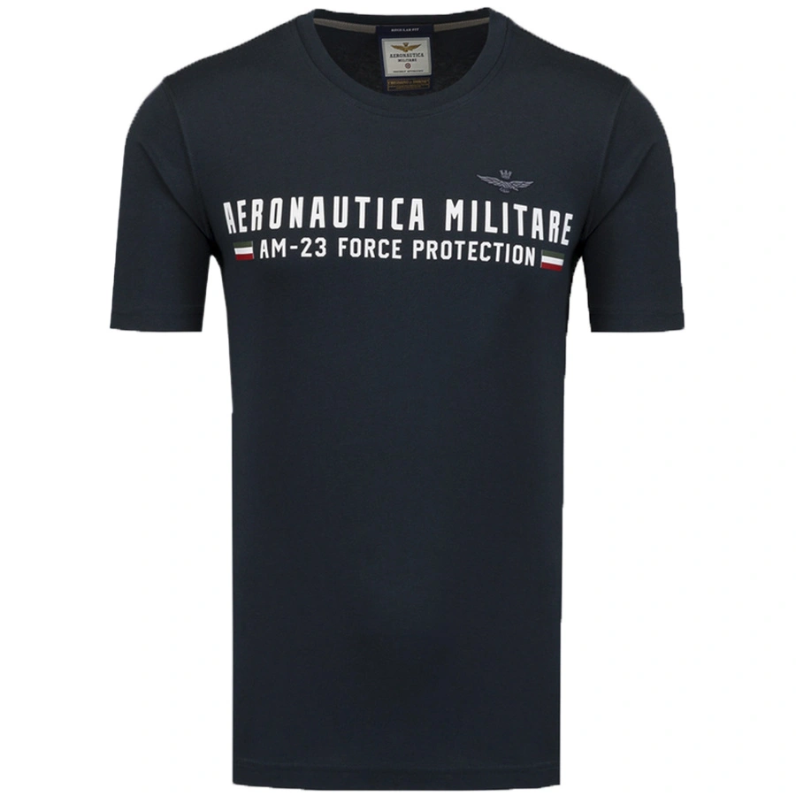 T-shirt Męski Aeronautica Militare 242TS1942J538 Granatowy