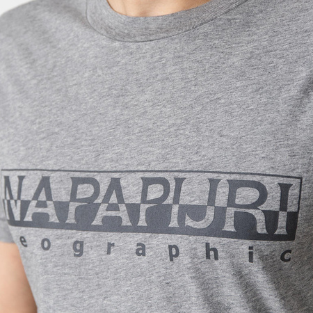 T-shirt Męski NAPAPIJRI N0YIJ9 Regular Fit Szary